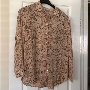 Long sleeve shirt snake print